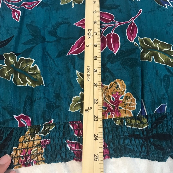 Alfred Dunner Short Sleeve’s Shirt Womens Sz 12 Color Green Floral Collared Neck - Picture 10 of 15